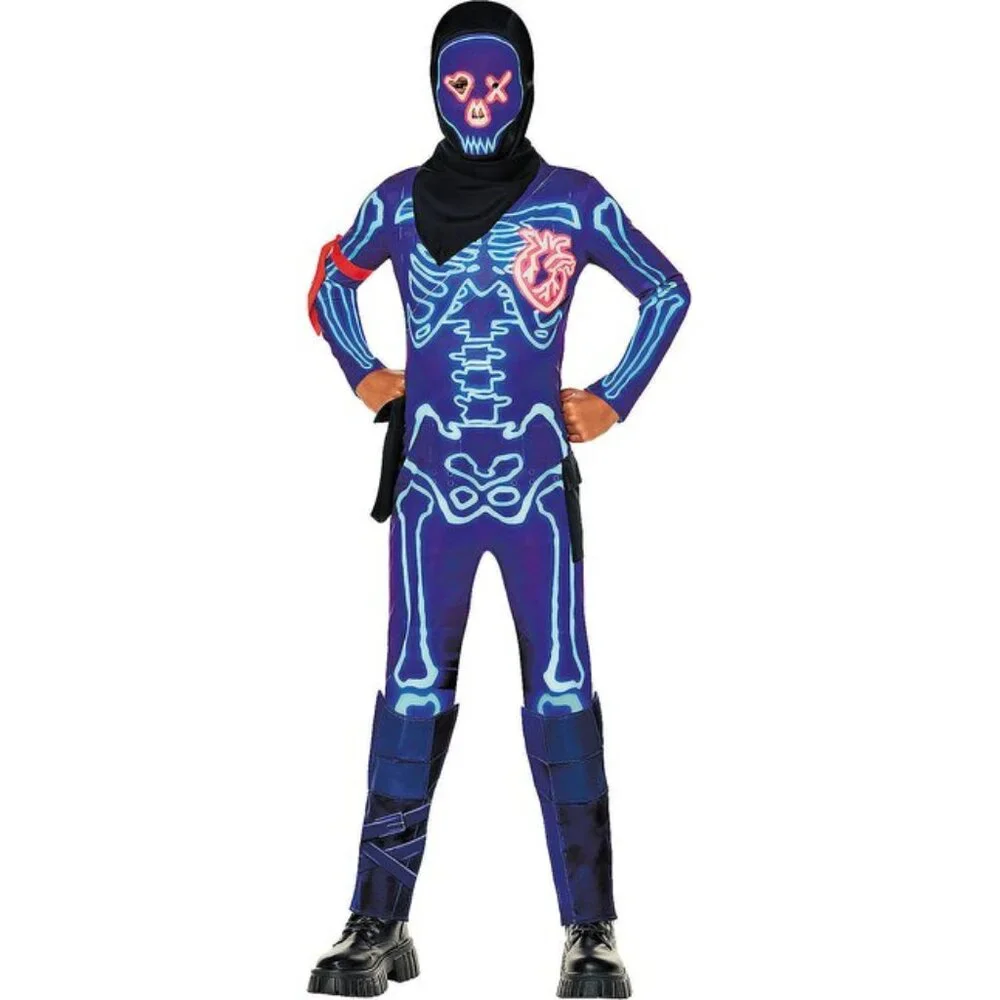 Fortnite Party Trooper Costume Boys M 8-10 5pc Set
